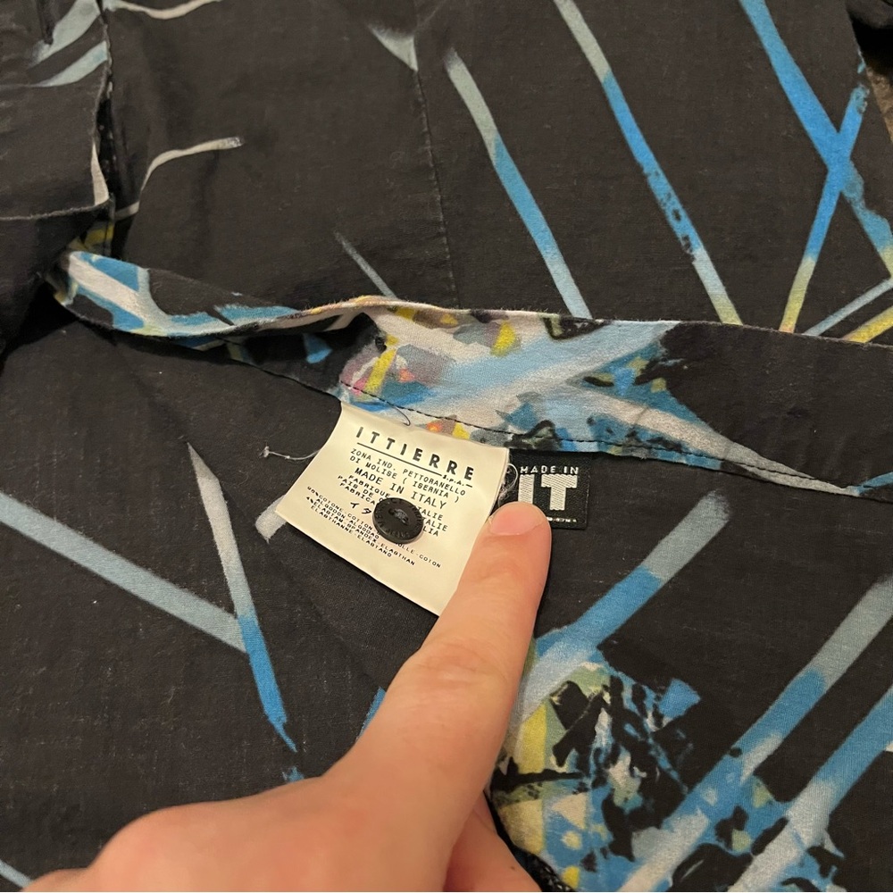 Vintage Y2K Versace Jeans Disco Ball Button Up Shirt - Picture 5 of 8